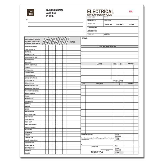 Electrical Contractor Invoice