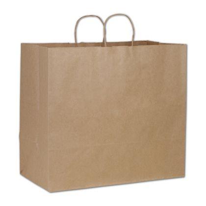 Extra Jumbo Shoppers Bag, Kraft, 18 x 9 1/4 x 16 1/4"