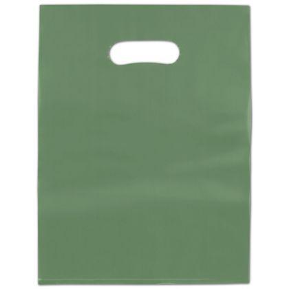 Frosted Colored Merchandise Bag, Hunter, 12 x 15"