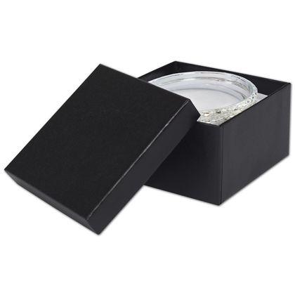 Cuff Bracelet Jewelry Boxes, Black Matte, Small