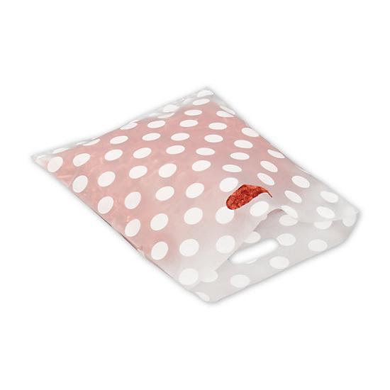 White Dots Frosted High Density Merchandise Bags