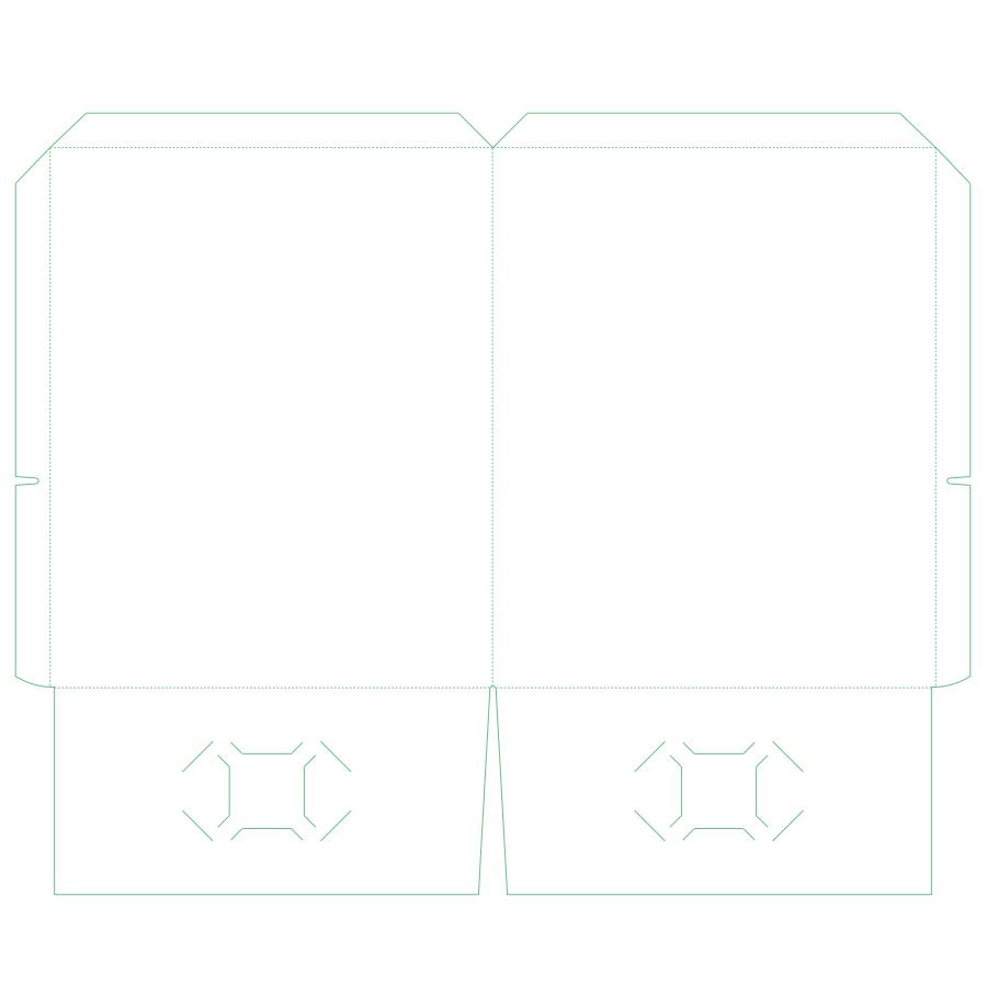 Presentation Folders - 9.625" x 11.75" - Top and Side Reinforced Edge