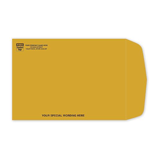Brown Kraft Paper Mailing Envelope With Return Address Printed, 7 1/2 X 10 1/2