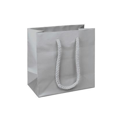 Lavish Shopping Bags, Silver, Small
