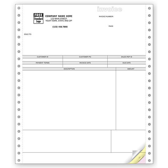 Continuous Service Invoices, Classic Forms