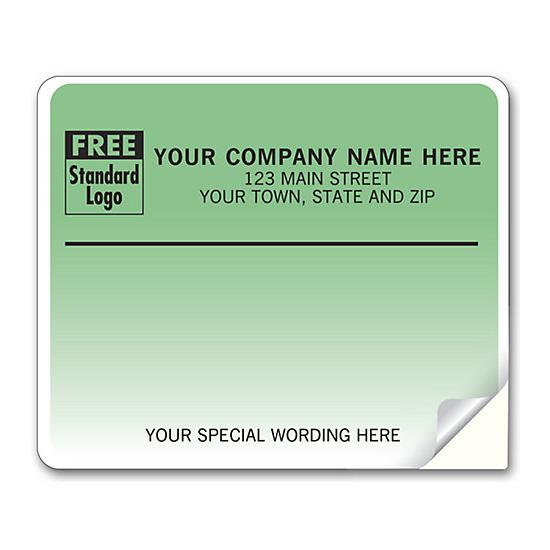 Personalized Shipping Label - Green, Teal Gradient Background