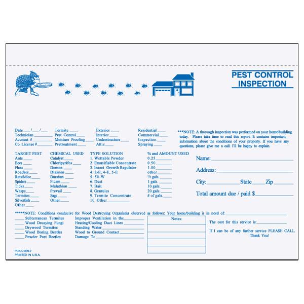 Pest Control Inspection Forms