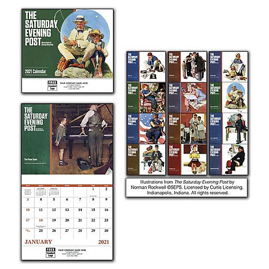 2021 The Saturday Evening Post Wall Calendar, Personalized, Custom Printed