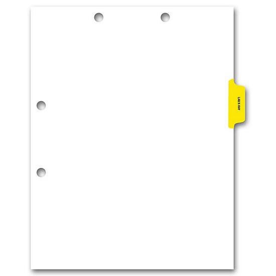 Side Tab Chart File Divider, Lab-X-Ray Tab