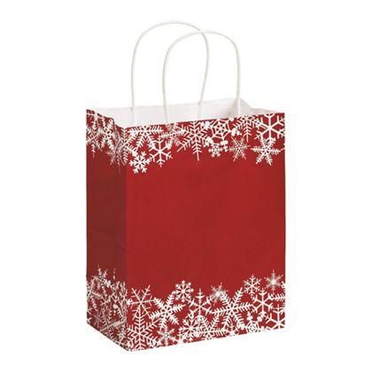 Custom Printed Paper Bag - Winter Frost Shoppers, 8 1 /4 X 4 3/4 X 10 1/2"