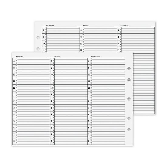 Appointment Book Refill Pages - 3 Person, 15 Minutes