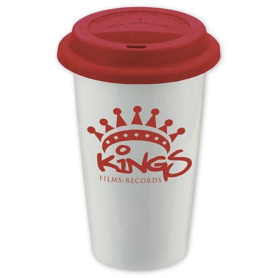 11 Oz. Double Walled Porcelain Cup, Printed Personalized Logo, Promotional Item, 150