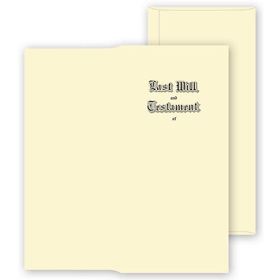 Will Envelopes, Engraved, Ivory