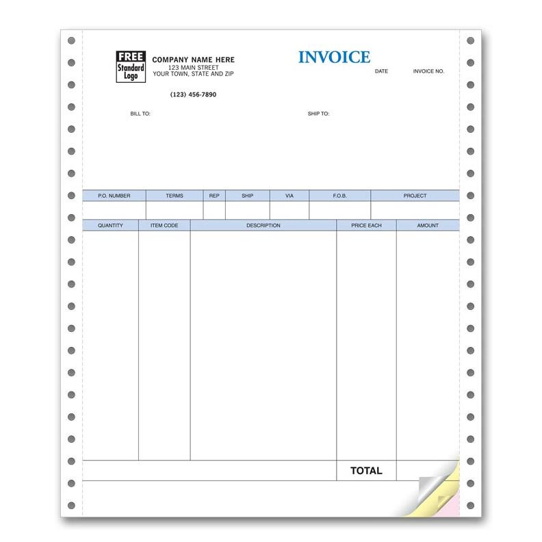 Custom Continuous Invoice Form