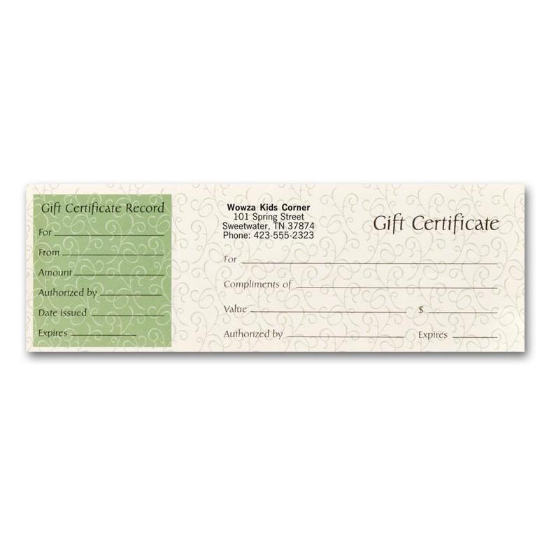 Personalized Gift Certificates for Small Business