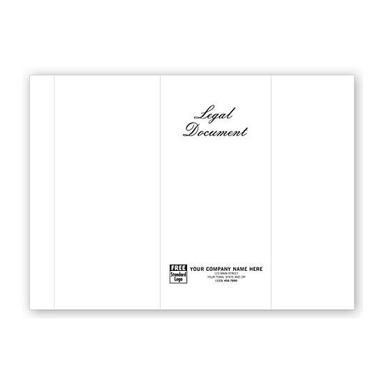 Engraved Legal Document Covers - Engraved Personalization, Linen Paper Stock, 9 X 12 1/2"
