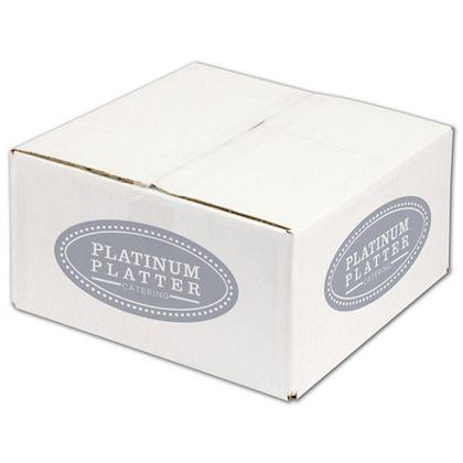 Custom-Printed Corrugated Boxes, 2 Sides, White, Extra Large, 4 Bundles