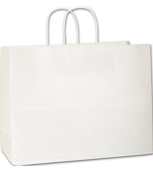 White Paper Bag With Handle - Large