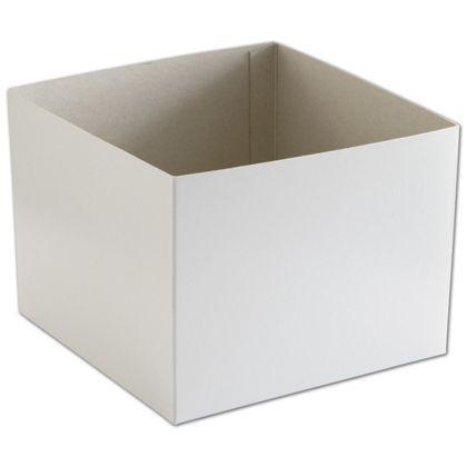 Hi-Wall Gift Box Bottoms, White, 8 x 8 x 6"