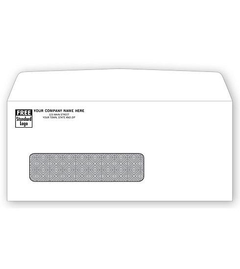 Single Window Confidential Envelope - White Wove Stock