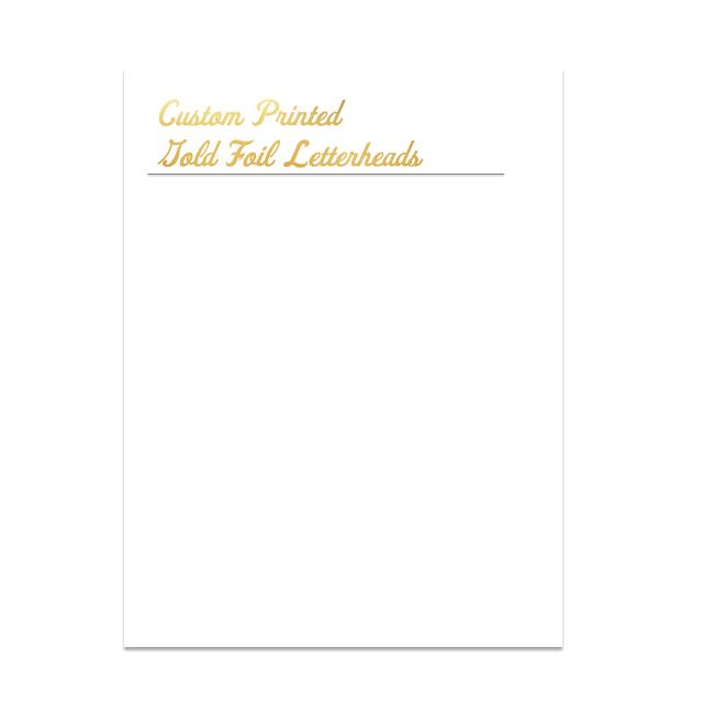 Custom Printed Gold Foil Letterheads