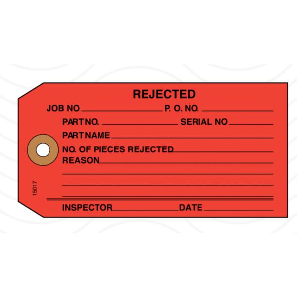 Rejected Inspection Tag