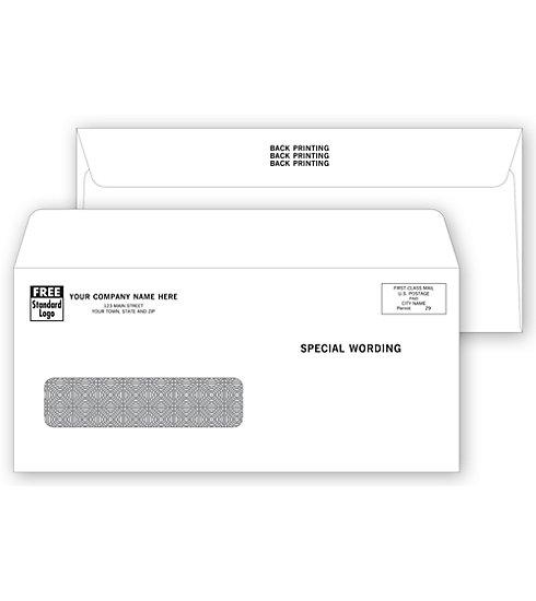 Single Window Confidential Envelope - Back Printing