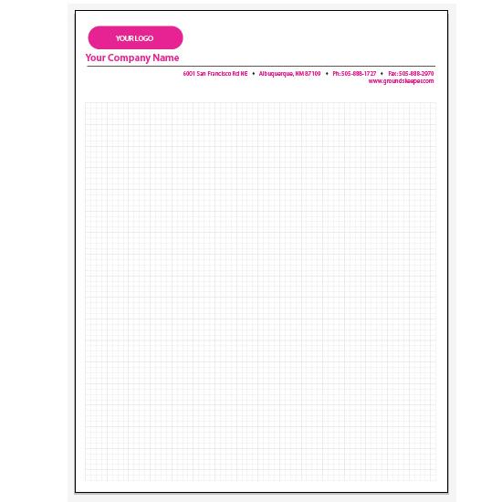 Personalized Graph Paper Pads - 4 X 4 Squares Per Inch Pad