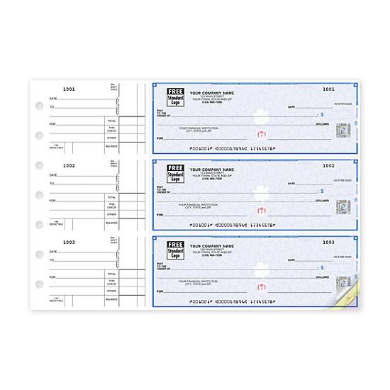 Manual Business Checks With Logo, Side-tear Voucher