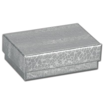 Charm Jewelry Boxes, Silver Foil Embossed, Large