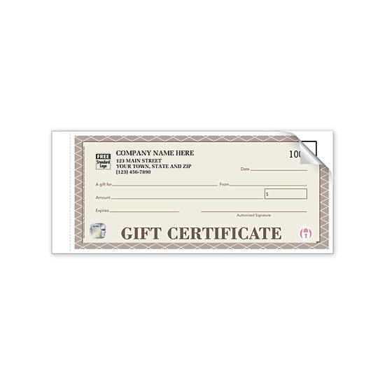 Custom Gift Certificates - Numbered