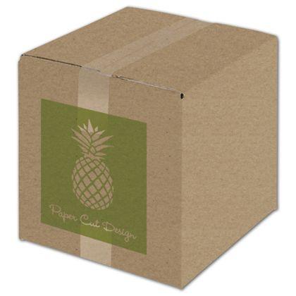 Customized Cardboard Boxes, Kraft, 10 x 10 x 10"