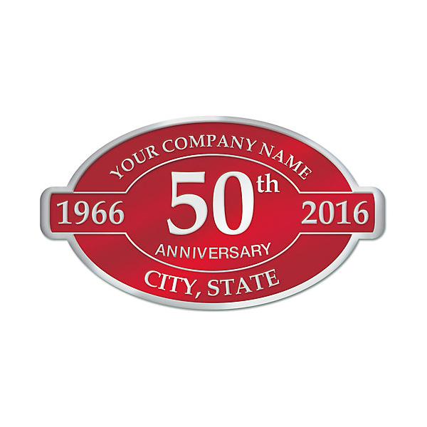 50th Anniversary Business Stickers