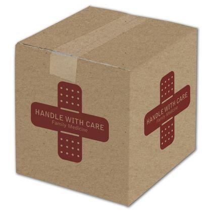 Custom-Printed Corrugated Boxes, 4 Sides, Kraft, Medium, 2 Bundles