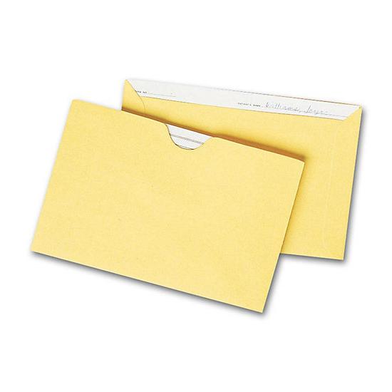 Straight Tab Card File Pocket, 4 1/8" X 6 1/8", Buff