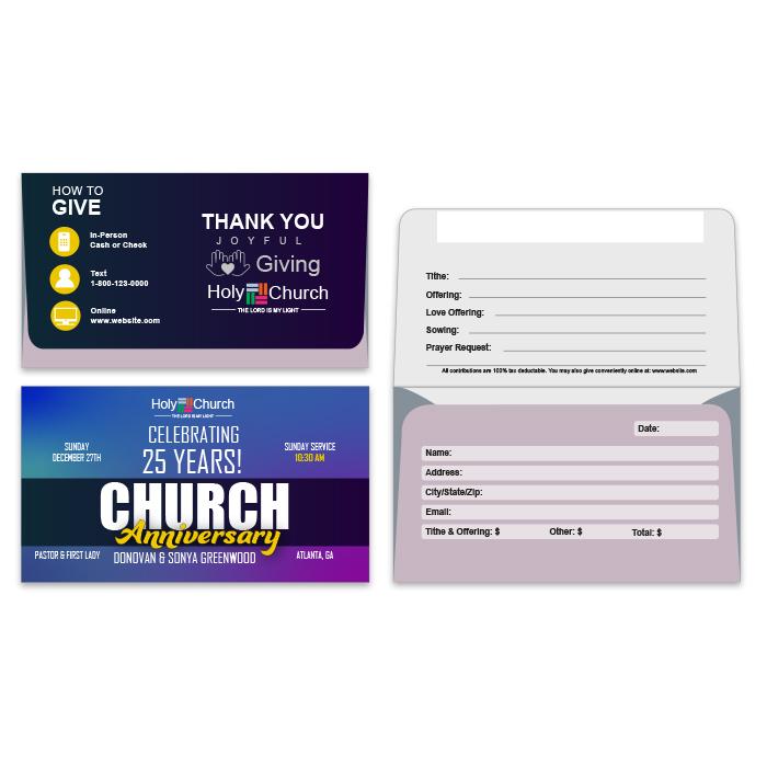 Pastor Anniversary Offering Envelopes