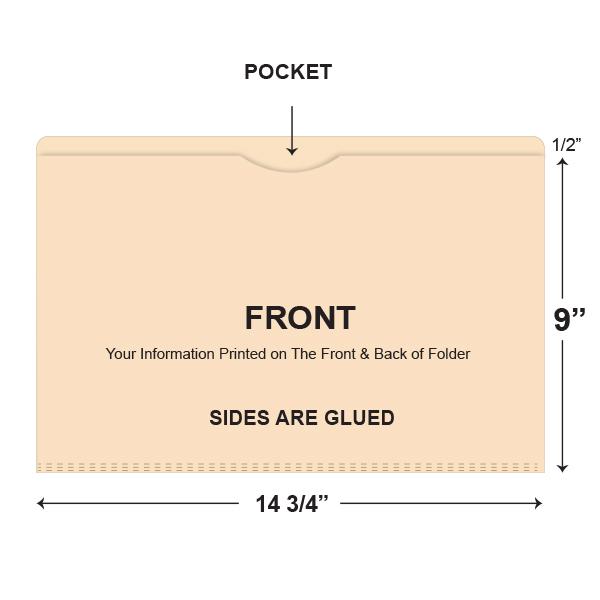 Custom Printed Legal Size File Jacket, Glued Sides