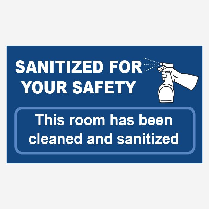 Sanitized For Your Safety Stickers - Custom Printed