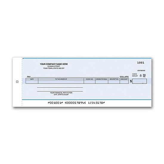 Business Checks Personal Checks Single 1 Box ABC Compact Checks - 3-Per ...
