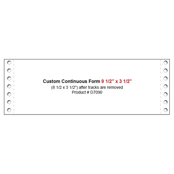 Custom Continuous Form 9 1/2 X 3 1/2"