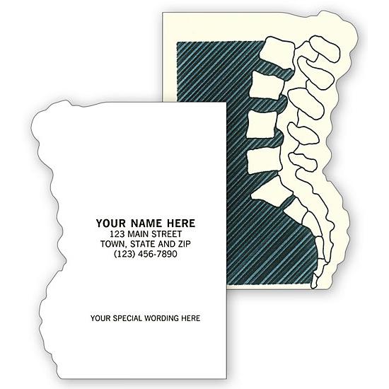 Chiropractic Appointment Or Business Cards, Die Cut, Backbone