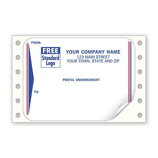 Personalized Postal Endorsement Mailing Address Label, Continuous, White, 3 7/8 x 2 7/8"