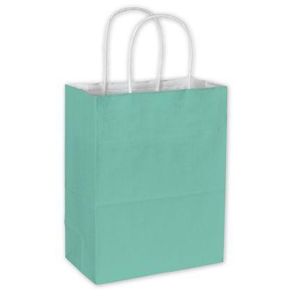 Cotton Candy Shoppers Bag, Aqua, 8 1/4 X 4 3/4 X 10 1/2"