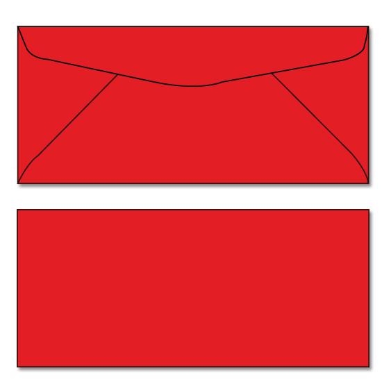 Printed Red #10 Envelope - (4 1/8 x 9 1/2) Regular