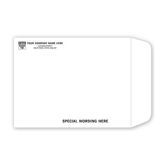Tyvek Mailing Envelope with Return Address Printed, 10 x 13"