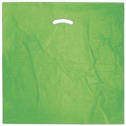 Citrus Green Plastic Bags, Extra-Large, 20 x 20" + 5" Bottom Gusset