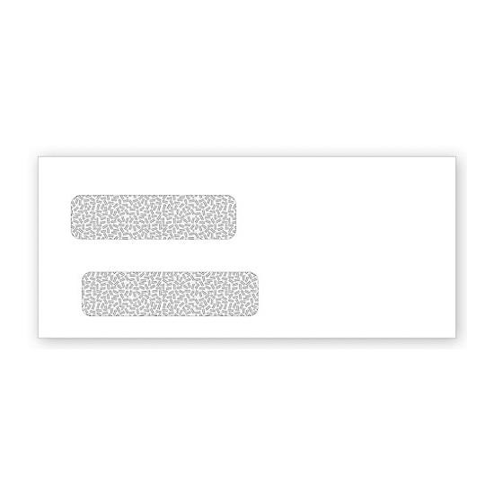 Double Window Confidential Self Seal Envelope 4 1/8 X 9 1/2