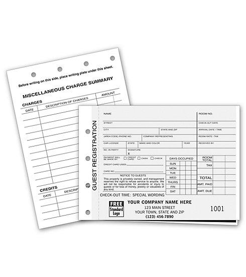 Guest Registration Forms - With Carbons
