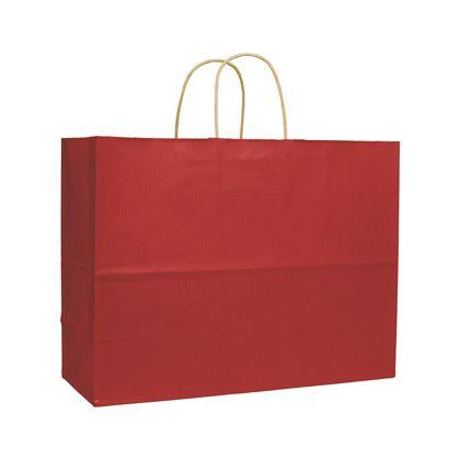 Varnish Stripe Shoppers Bag, Red, 16 x 6 x 12 1/2"