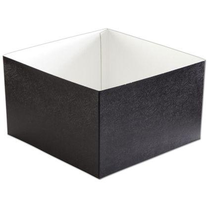 Hi-Wall Gift Box Bottoms, Black Swirl, 10 x 10 x 6"